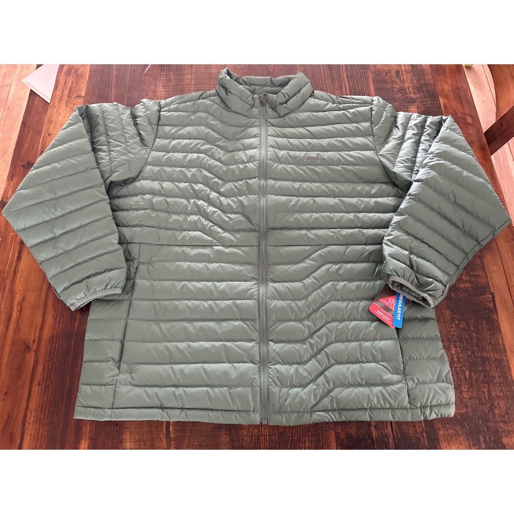 Columbia Woodrose Crest FS Packable Down Jacket Green Mens XXL XM5948-369 NEW